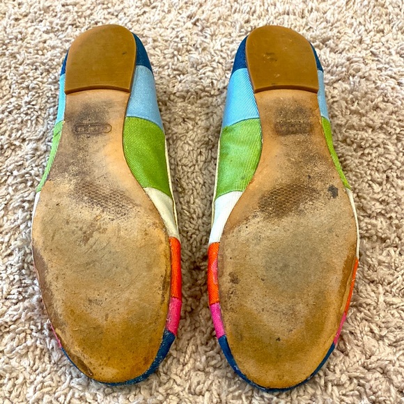 Coach Multicolored Striped Ballet Flats - Picture 4 of 7
